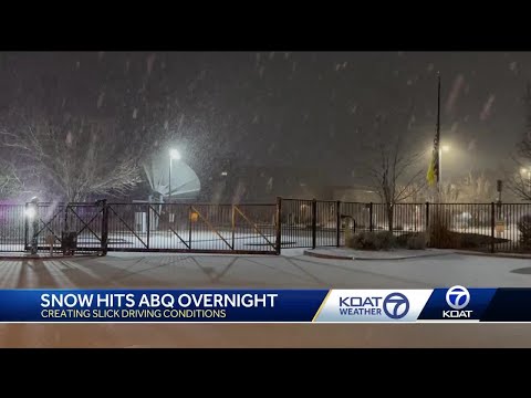 Snow Hits Albuquerque Overnight