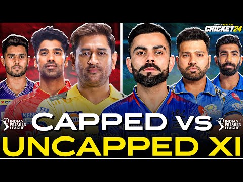 KOHLI 🆚 DHONI: IPL CAPPED vs UNCAPPED XI - Cricket 24