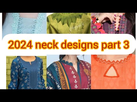 latest neck designs 2024🥰#trendy neck designs #sleeves and neck designs~fashion registry by mano