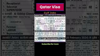 Qatar job vacancy in Nepal || Qatar new Demand 2024 ||#baideshikrojgar #employmentvisa