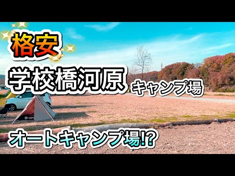 【埼玉】学校河原キャンプ場２　混雑必須！格安オートキャンプ！？施設十分！ソロモファミリーも！　関東　埼玉　無料　格安　飯能橋