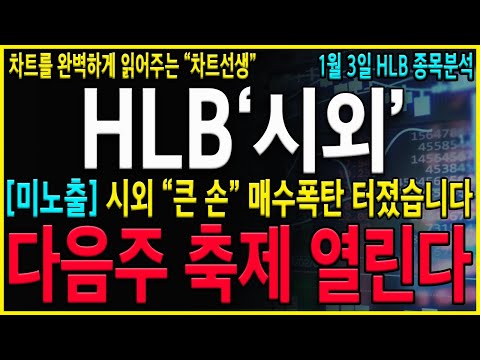 [HLB 에이치엘비]"긴급" 시외 매수폭탄!1월 폭등축제 열리나? 계열사전부 급등준비 완료됐습니다! "이 가격"까지 반드시 돌파 확인하셔야 합니다! #hlb#hlb목표가#hlb주식