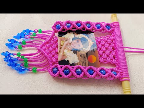 DIY Macrame Photo-Frame Wall Hanging Tutorial in Hindi