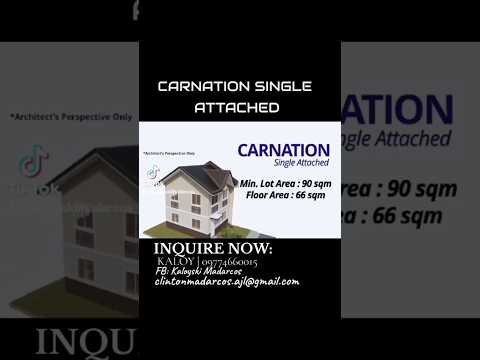 Carnation Single Attached. Inquire now #houseandlotforsale #pagibighousing