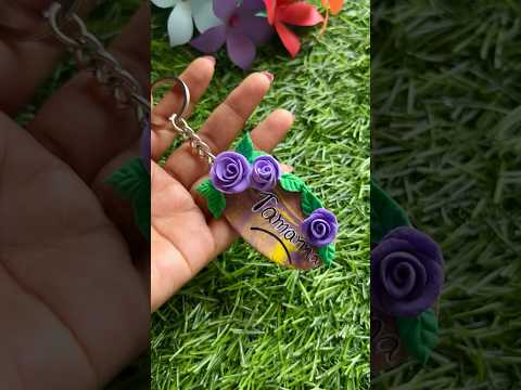 DIY Key Chain with clay #diy #clayart #youtubepartner #shorts