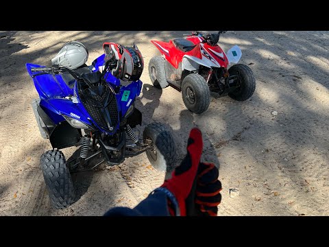 Croom atv ride with trx 90 and raptor 90 **donuts** **trails** 🔥 family vlog