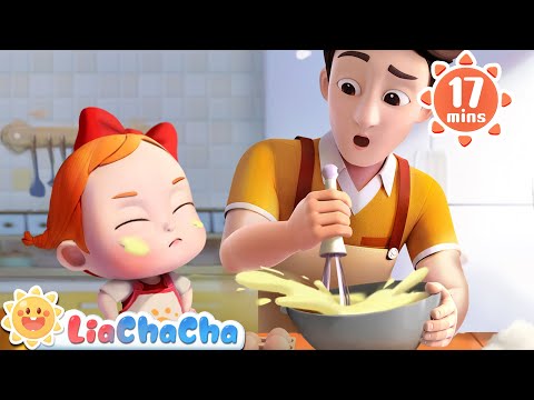 Bake a Cake With Daddy | Pat-a-Cake🎂| Sing-Along Songs | Kids Songs & Nursery Rhymes | LiaChaCha