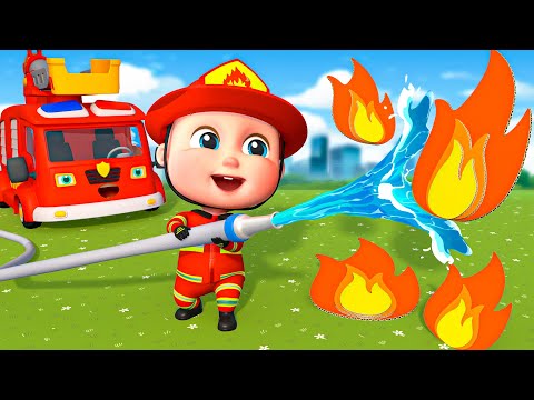 Let's Go, Fastest Fire Truck Rescue Team | Fire Truck Song | PulkaCoco‬ Nursery Rhymes & Kids Songs