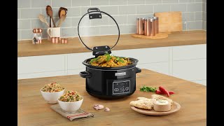 Crock-Pot 4.7L Digital Hinged Lid Slow Cooker, CSC052