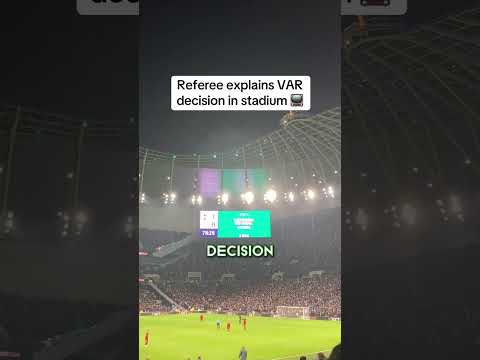 For the first time, fans were able to hear referee Stuart Attwell explain why the VAR ruled out