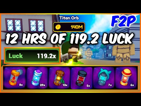 12 HOURS OF 119.2x LUCK AS A *F2P* IN ANIME CHAMPIONS SIMULATOR (ACS) | ROBLOX