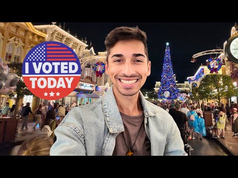 Voting For President In Disney World's Magic Kingdom | Jingle Cruise & Christmas Tree!