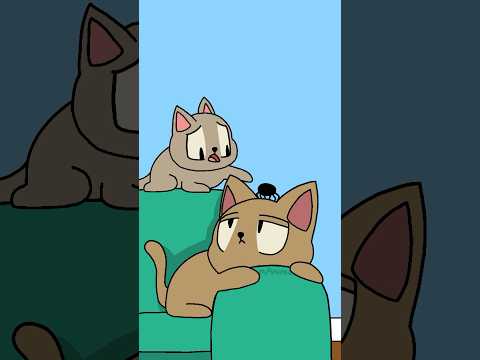 Two cats and a spider #animation #flipaclip #cat