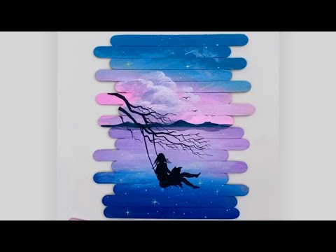 Bright and easy painting tutorial |acrylic painting ideas for beginners |