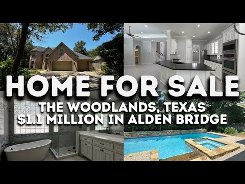 $1.1 MILLION TWO-STORY HOME FOR SALE IN THE WOODLANDS, TEXAS IN THE VILLAGE OF ALDEN BRIDGE