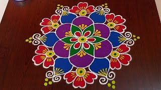 9×5dots beautiful sankranti chukkala muggulu🌷|easy sankranti rangoli|Pongal kolams#Rang Kaa Rangoli