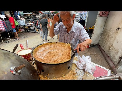 Old Uncle Makes Giant Peanut Pancake Appam Balik