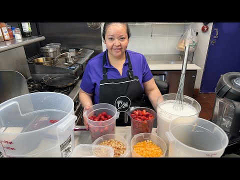 Horchata de Fresa con Frutas