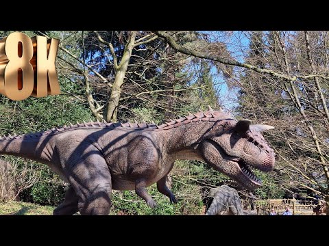 8K Jurassic Adventure: Exploring Blair Drummond's Life-Size Moving Dinosaurs!