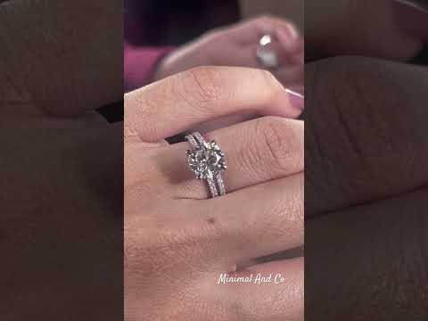 Round Cut Moissanite engagement ring