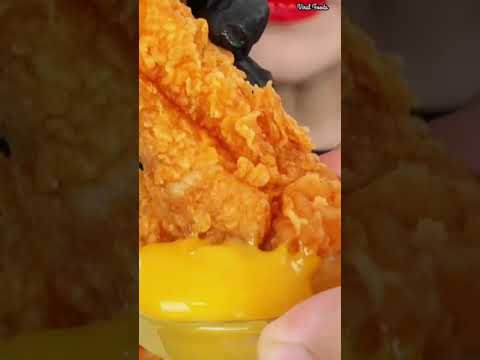 Asmr Eating Cheesy Crispy Fried Chicken 🔥🤤#shorts