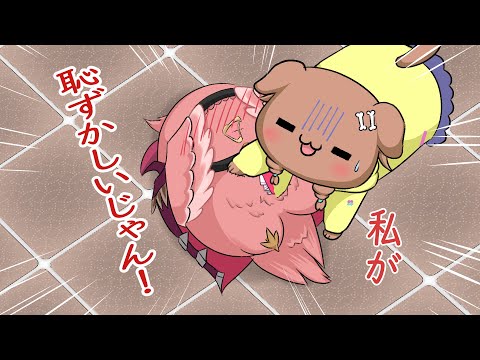 【手描き　ホロライブ】　【切り抜き漫画】2人して恥ずかしいどや顔してしまう　       ENG sub:smug face embarrassed