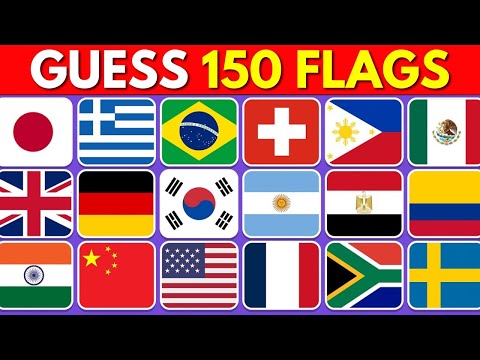 Guess The Country By The Flag Quiz 🚩 | Can You Guess 150 Flags?