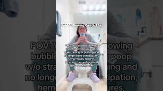 Blowing Bubbles Poop Hack! #doctor #poop #constipation #mom #hacks #fyp #viralvideo #ibs #selfcare