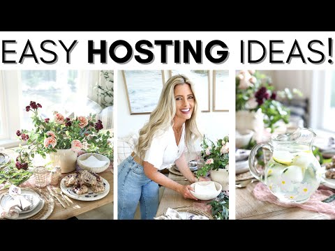 EASY HOSTING IDEAS! || SPRING TABLESCAPE || DIY FLORAL PITCHER || BAKING SCONES || SPRING DECOR