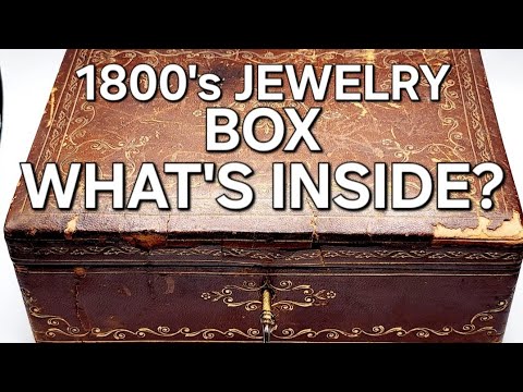 UNBOXING AN 1800s VICTORIAN JEWELRY BOX THRIFTED ESTATE SALE FINDS #collection #restoration #jewelry