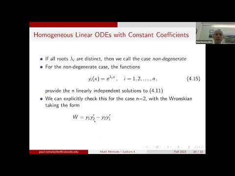 Mathematical Methods for Physicists: Lecture 4