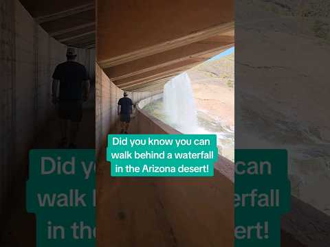 Walk behind a desert Waterfall (Near Phoenix)