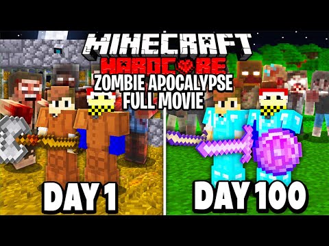 We Survived 100 Days in a HARDCORE Zombie Apocalypse... [FULL MOVIE]