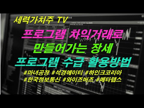 [주식 06.08] 차익거래로 이루어지는 프로그램 장세,프로그램 수급이용하는 절묘한 방법( #마녀공장 #석경에이티 #하인크코리아 #한국정보통신 #와이즈버즈 #메타랩스) #세력가치주