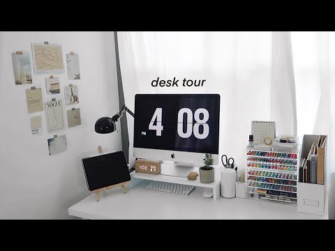 desk tour 2020 📚 (organized + aesthetic)