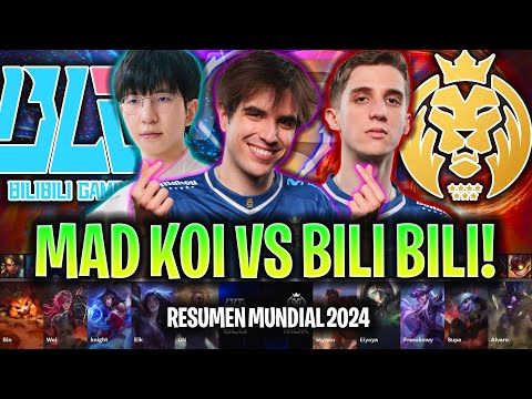 EMPIEZA EL DUELO ENTRE MAD KOI Y BILI BILI! | BLG vs MDK RESUMEN SWISS STAGE DIA 1 WORLDS 2024 LVP