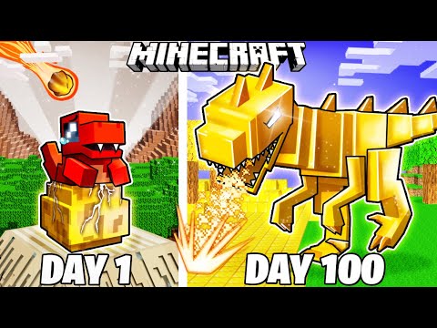 I Survived 100 Days as a GOLDEN RAPTOR in Minecraft!