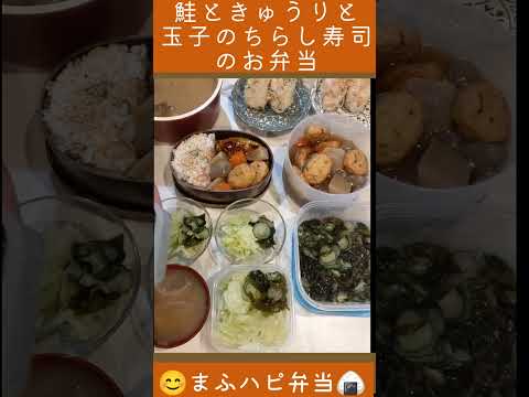 【まふハピ弁当】鮭ときゅうりと玉子のちらし寿司のお弁当 #まふハピ弁当