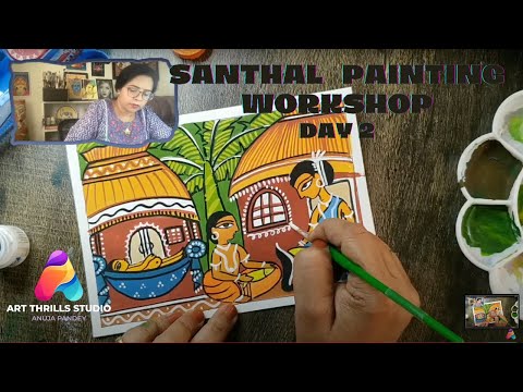 DAY 2 OF SANTHAL PAINTING WORKSHOP: learn from the best!