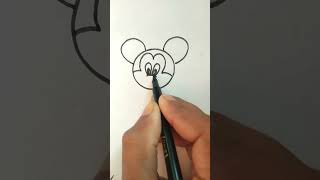 Mickey Mouse Drawing Easy /#Shorts #Drawing #Mickeymouse