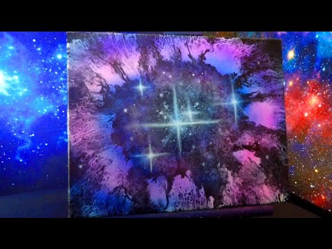 Star portal Acrylic galaxy pour painting fluid art