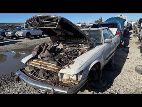 Epic Day at 2 California Junkyards: Mercedes-Benz R107 R129 W201 W126 C126 C140 W140 W123