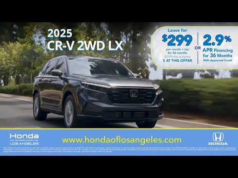 Lease the 2025 Honda CR-V starting at $299/Month | Honda of Downtown LA! | Honda Los Angeles