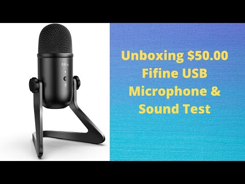 Unboxing Fifine USB Microphone Sound Test