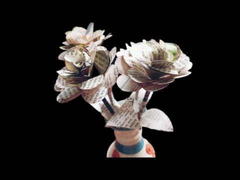 How to make news paper rose| Newspapers craft ideas|Diy paper Flowers craft|