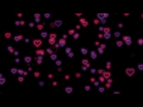 Flying Heart💜💖Heart Background | Neon Light Love Heart Background Video Loop [3 Hours]