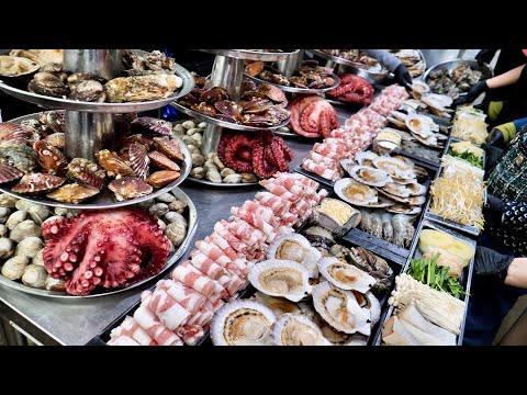 Awesome Seafood cooking (octopus, clam, flounder) korean street food