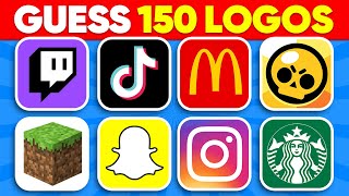 Guess the Logo in 3 Seconds 🥇🍏 🏆 150 Famous Logos | Logo Quiz 2025 | Daily Quiz