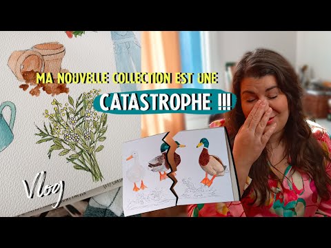 Vlog cosy francais - Ma nouvelle collection est une CATASTROPHE !!! aquarelle , balade moment cosy