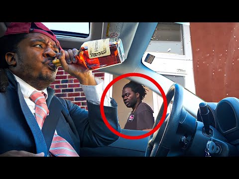 Iced Tea Henny Bottle Drive Thru Prank